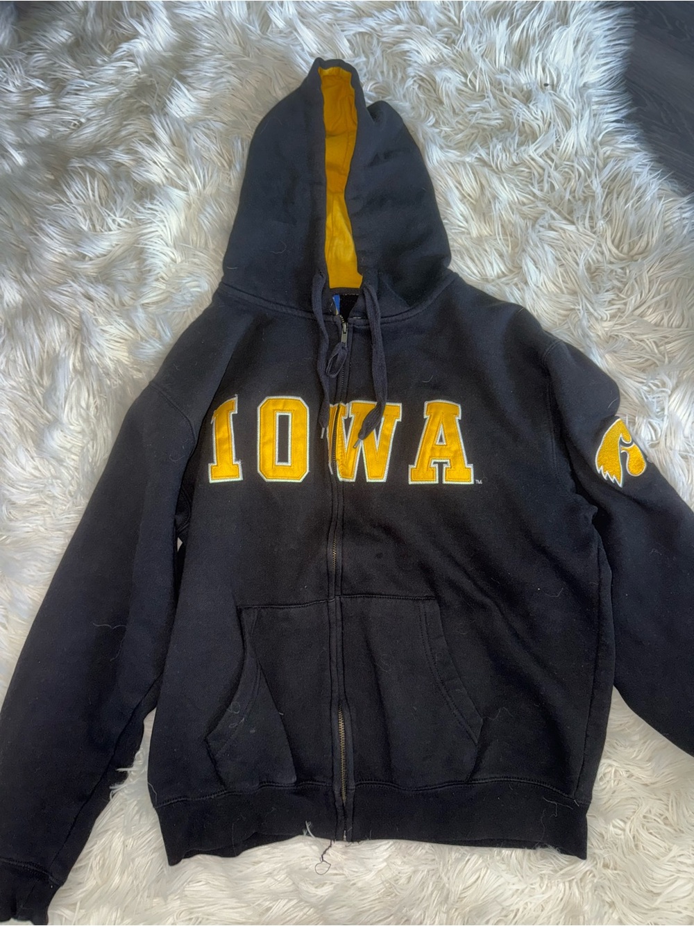 IOWA Campus Heritage Black zip hoodie